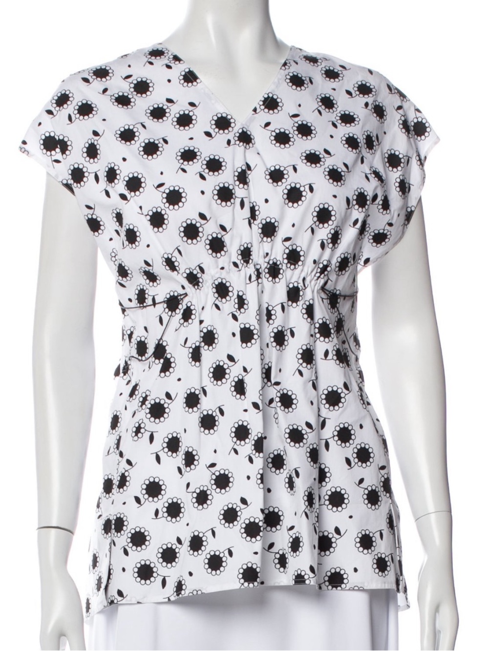 Alaïa
Floral Print V-Neck Top
Size: M I US6, FR38